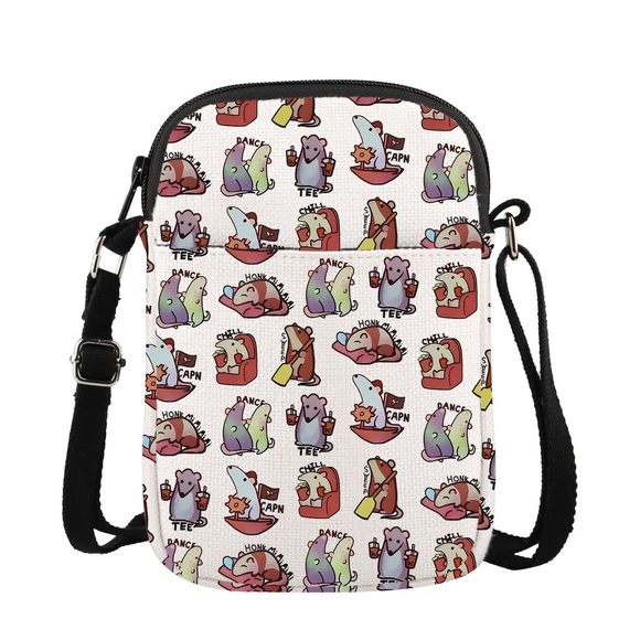 Funny Rat Zier Pocket Crossbody Bag Animal Lover Gift Cute Pet Fancy Rat <3 - Picture 1 of 8
